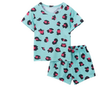 Girls Allover Print Tee With Shorts