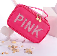 Sequined Pink Cosmetic Bag