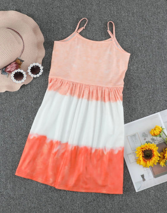 Mommy & Me Ombre Tie-dye Sleeveless Flowy Dress