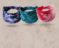 Wide Tie Dye Yoga Headbands