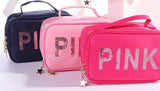 Sequined Pink Cosmetic Bag