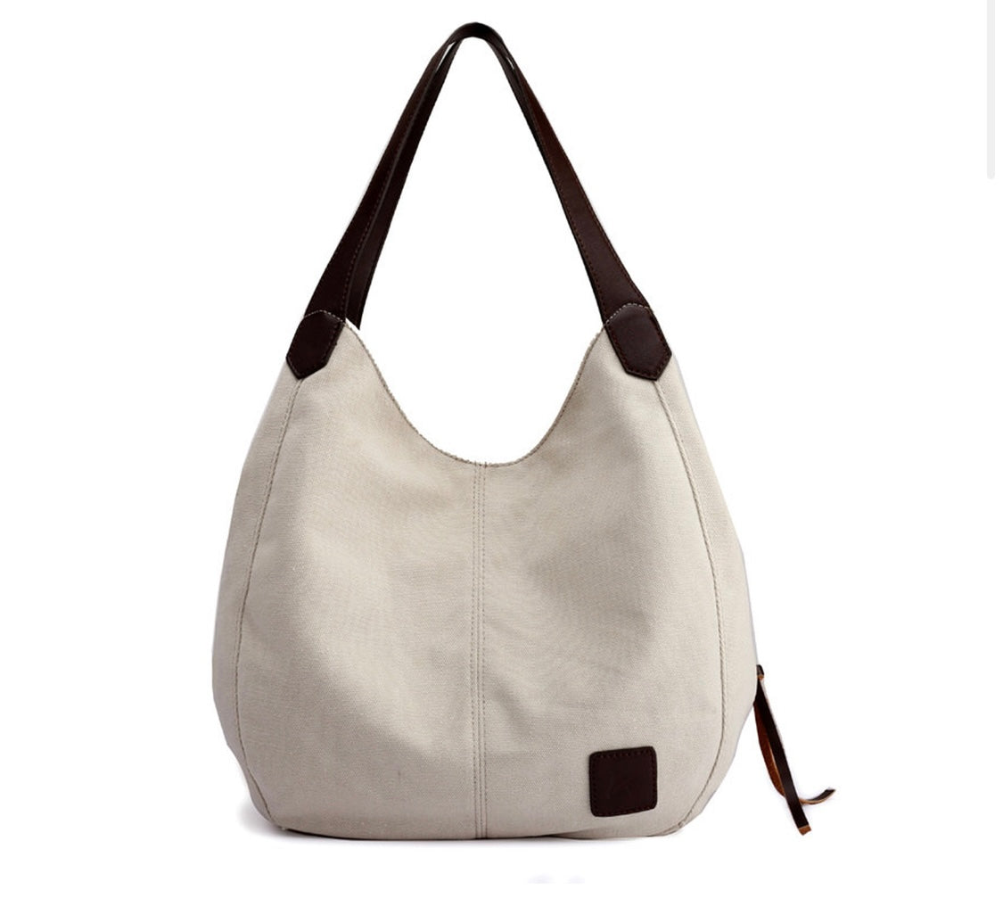 Boho Canvas Shoulder Bags - Several Color Options