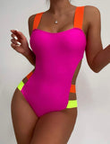 Hot Pink Cut Out One-Piece Swimsuit