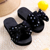 Toddler Girls Black Bow Decor Sandals