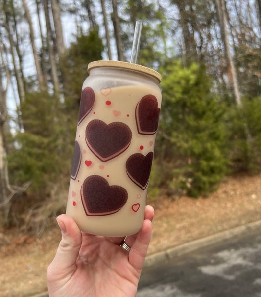 Oreo Love 16oz Glass Jar