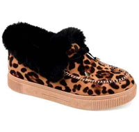Leopard Suede Warm & Fuzzy Shoes