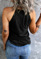 Ripped Leopard Baseball Tank Top