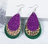 Triple Layered Mardi Gras Vibe Earrings