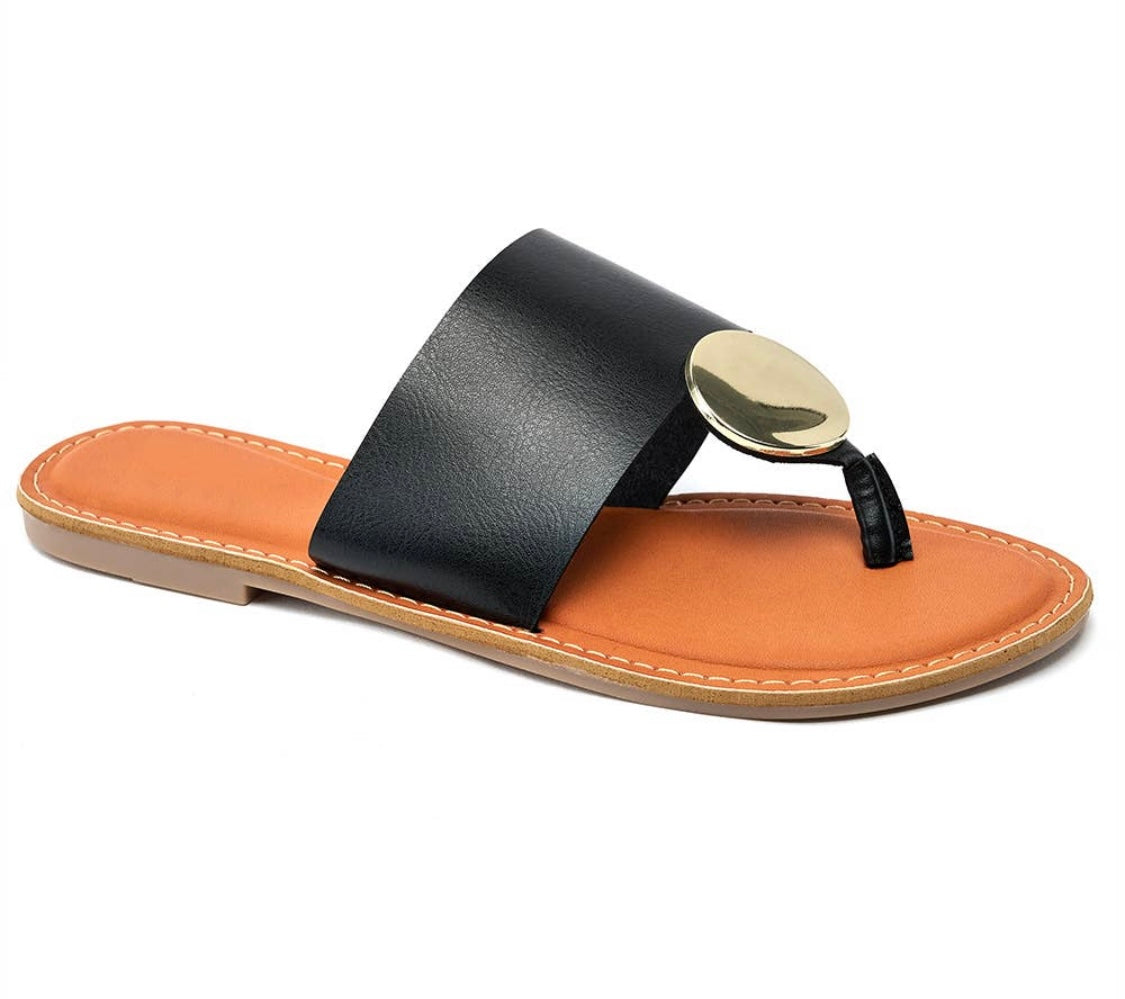 Grab & Dash Sandals- Black or leopard