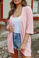 Pink Ribbed Cardigan