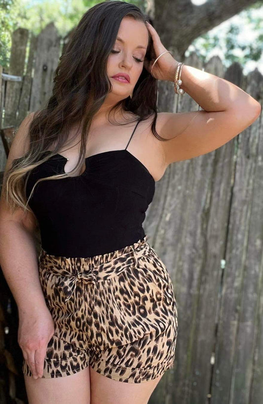 Casual Animal Print Shorts
