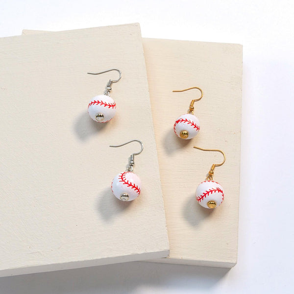 Baseball Drop Earrings