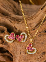 Heart Pendent Golden Necklace