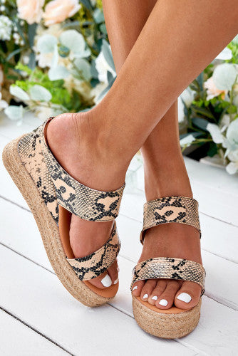 Snakeskin Wedges
