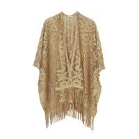 Do Everything In Love Flower Lace Kimono With Tassels