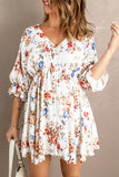 White Blossoming Floral Dress