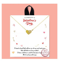18k Gold Dipped Necklace Featuring Cupid's Arrow Through Heart Charm With Cubic Zirconia Accents on Heart Charm