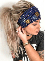Printed Yoga Sports Wide Headband Headgear