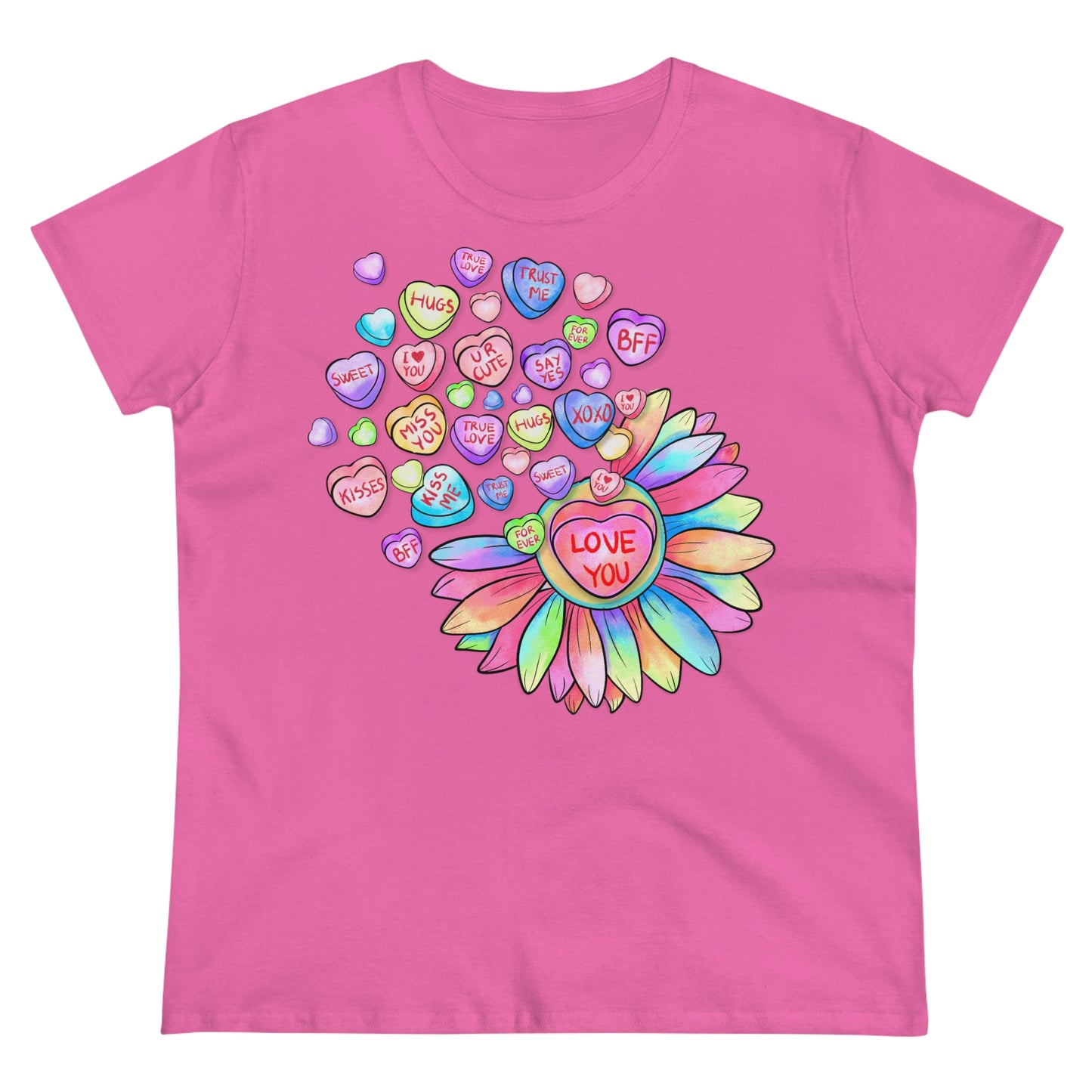 Love You Conversation Hearts Cotton Tee