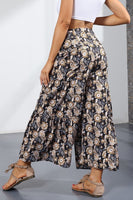 Printed Tie-Front Culottes