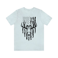 US Deer Skull-Unisex Bella Canvas Jersey Short Sleeve Tee