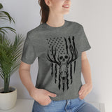 US Deer Skull-Unisex Bella Canvas Jersey Short Sleeve Tee