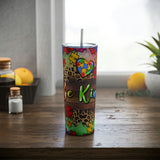 Be Kind-Autism Skinny Steel Tumbler with Straw, 20oz