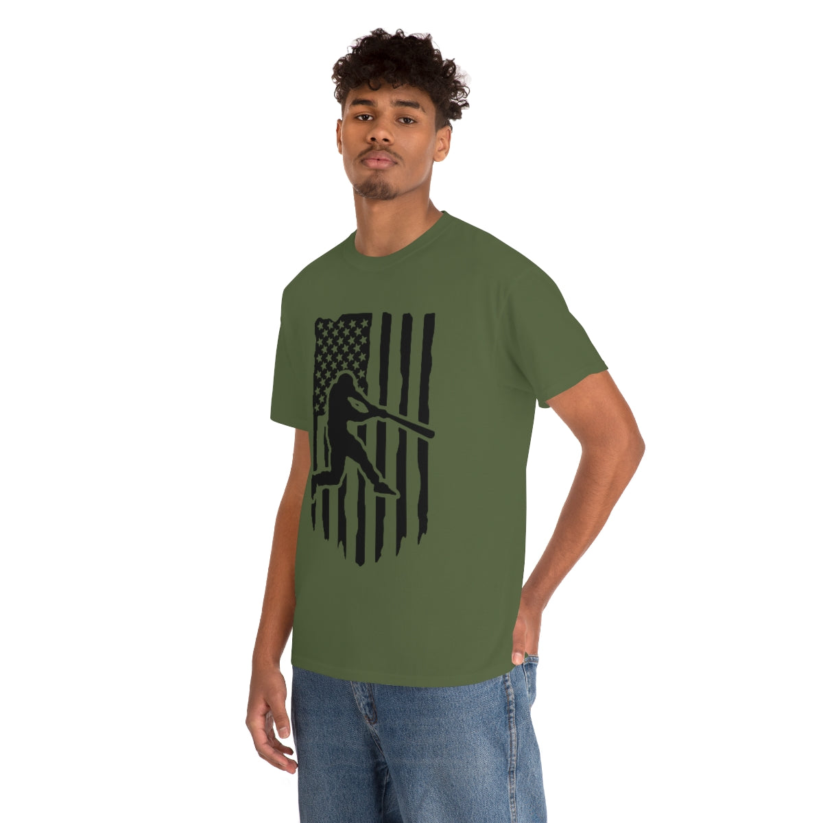 Unisex Baseball Flag Cotton Tee