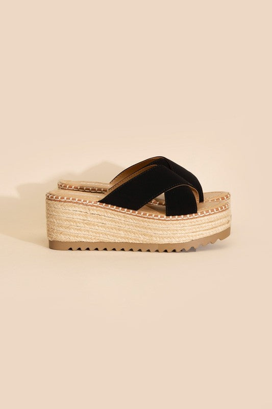 HEIGHT RAFFIA PLATFORM SLIDES