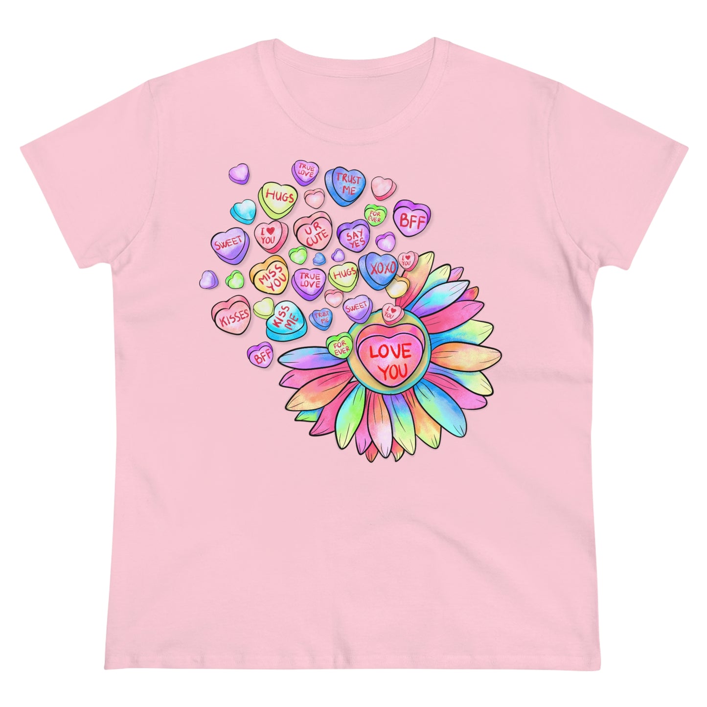 Love You Conversation Hearts Cotton Tee