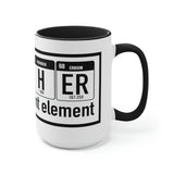 Father Element Two-Tone Coffee Mugs, 15oz