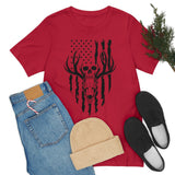 US Deer Skull-Unisex Bella Canvas Jersey Short Sleeve Tee