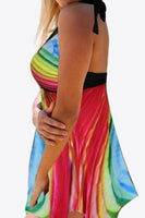 Multicolored Halter Neck Two-Piece Swimsuit