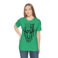 US Deer Skull-Unisex Bella Canvas Jersey Short Sleeve Tee