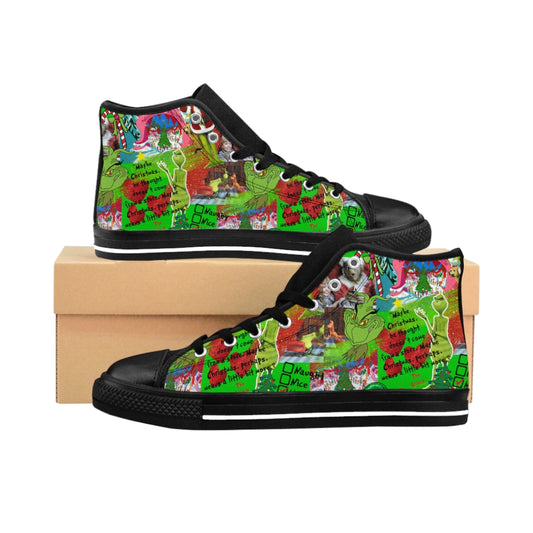 The Grinch Digital Printed Women's High-top Sneakers
