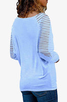 V-Neck Long Raglan Sleeve Top