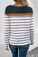 Striped Round Neck Long Sleeve T-Shirt