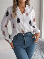 Button Up Printed Collared Neck Shirt