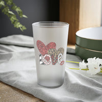 Love Frosted Pint Glass, 16oz