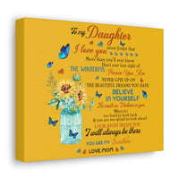 To My Daughter-Love Mom- Canvas Gallery Wraps