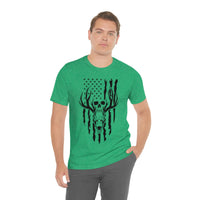 US Deer Skull-Unisex Bella Canvas Jersey Short Sleeve Tee