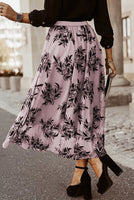 Embroidered High Waist Maxi Skirt
