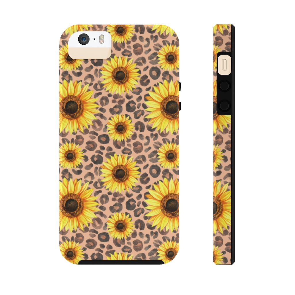Leopard sunflower Case Mate Tough Phone Cases
