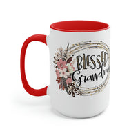 Blessed Grandma Two-Tone Coffee Mugs, 15oz