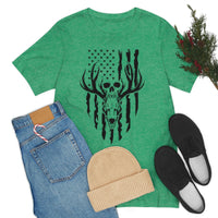 US Deer Skull-Unisex Bella Canvas Jersey Short Sleeve Tee