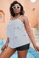 Polka Dot Layered Tankini Set