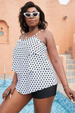 Polka Dot Layered Tankini Set