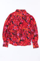 Printed Bishop Sleeve Collared Shirt