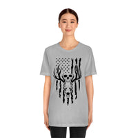 US Deer Skull-Unisex Bella Canvas Jersey Short Sleeve Tee