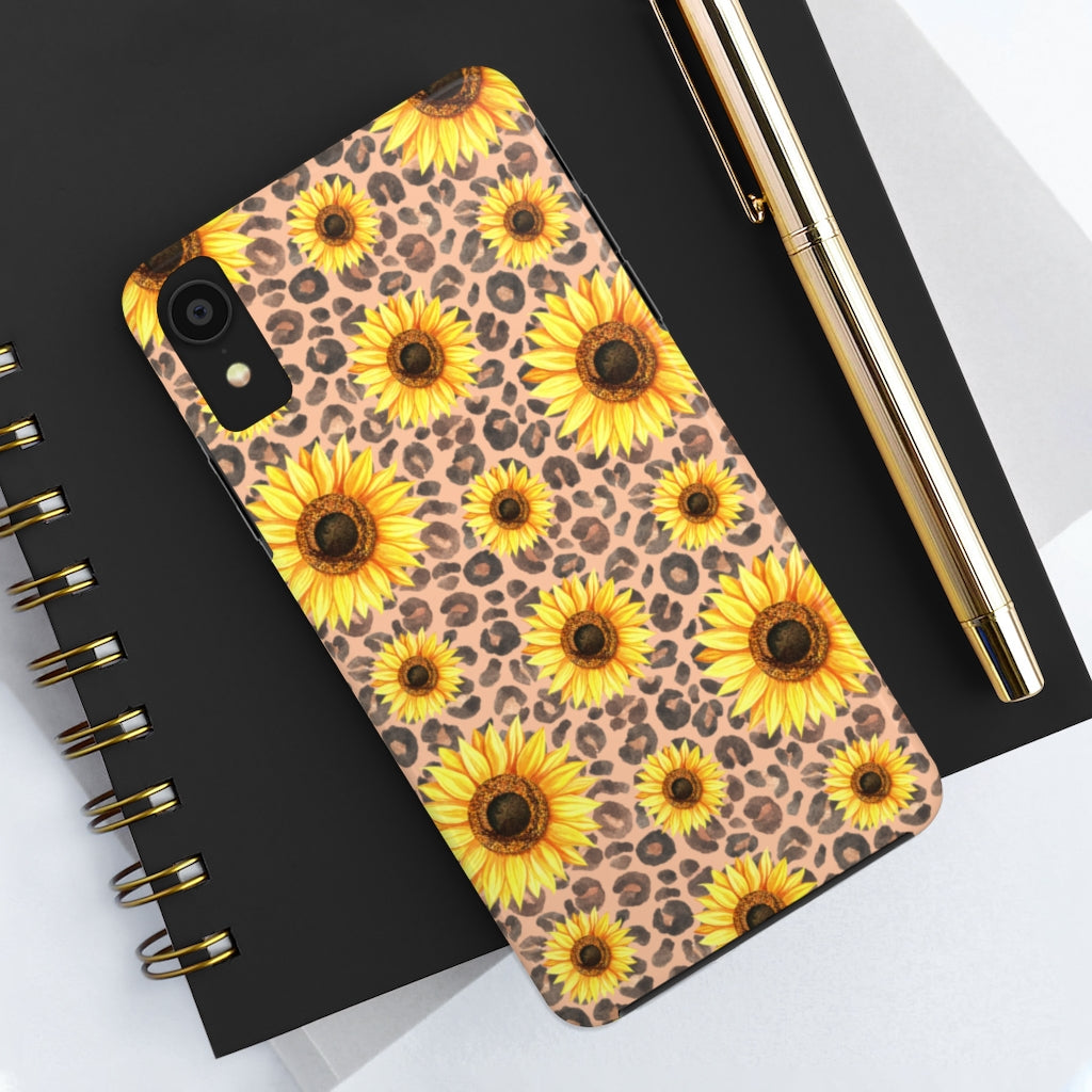 Leopard sunflower Case Mate Tough Phone Cases